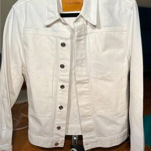 New Calvin Klein White Jeans Jacked S Size